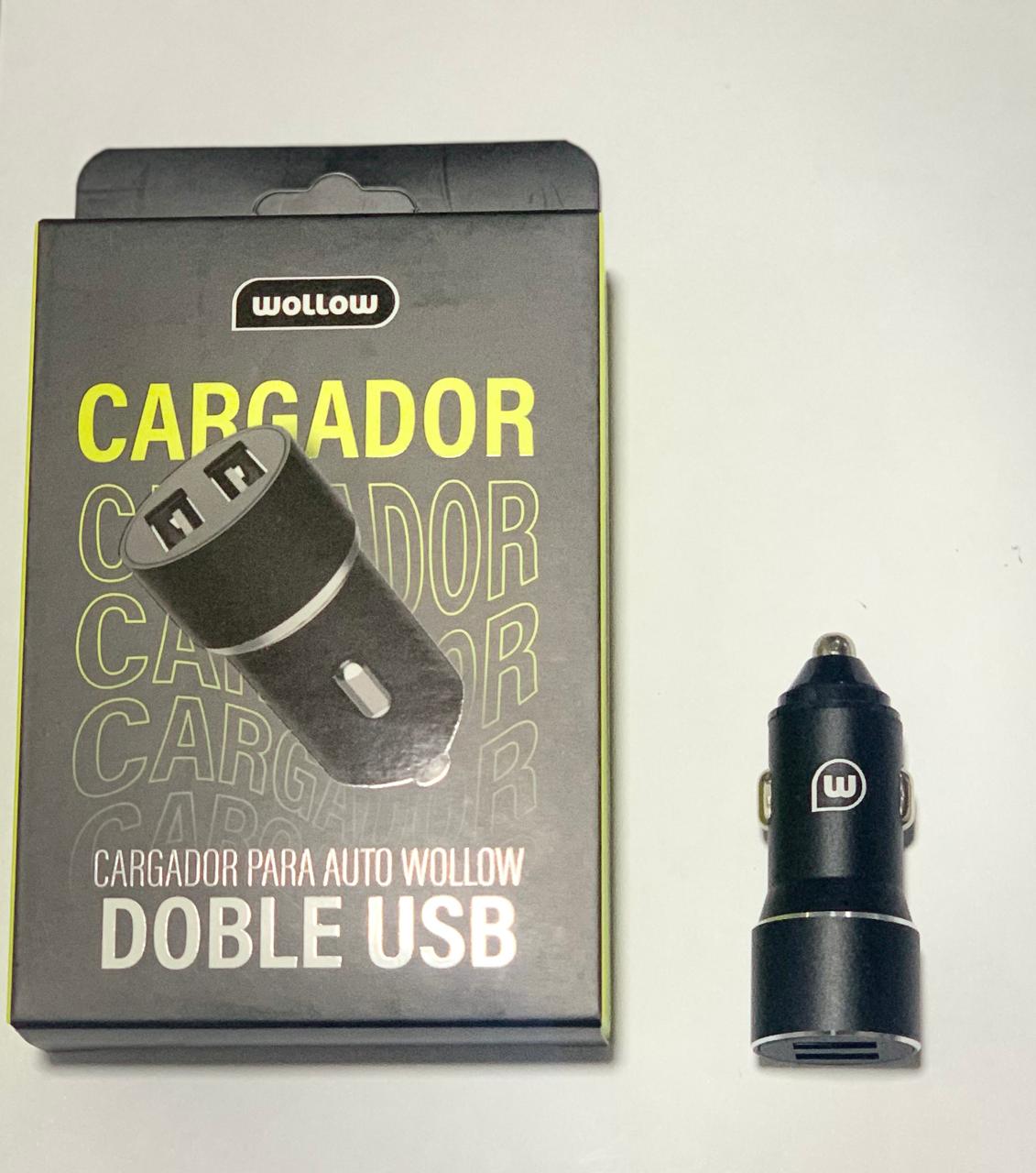 WOLLOW CARGADOR AUTO DOBLE ENTRADA